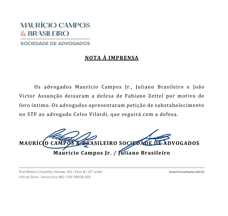 Advogados de Zettel, delação premiada, Caso Master, Fabiano Zettel, Daniel Vorcaro