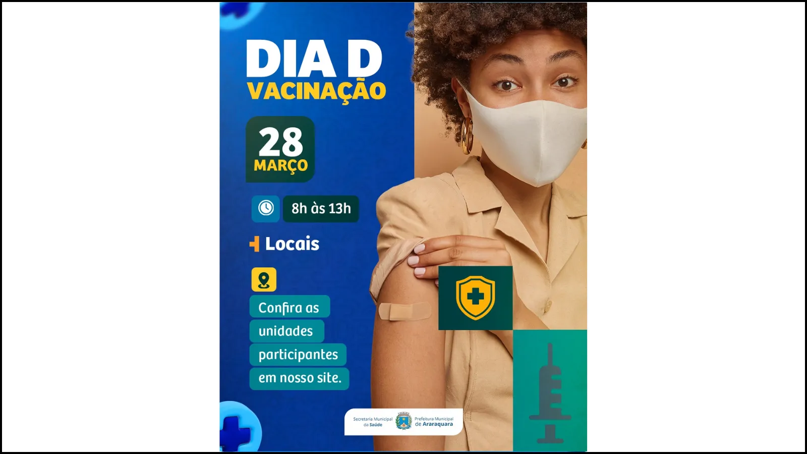Campanha de vacinação contra a gripe em Araraquara com foco nos grupos prioritários
