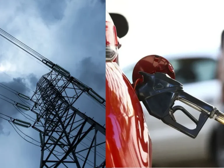 Gráfico indicando alta da inflação com símbolos de petróleo e economia global