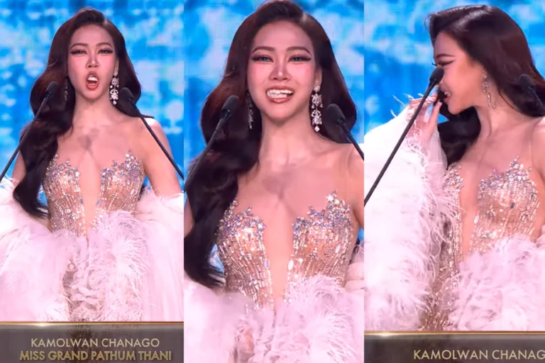 Kamolwan Chanago, Miss Grand Thailand 2026, dentes falsos caem, reação palco