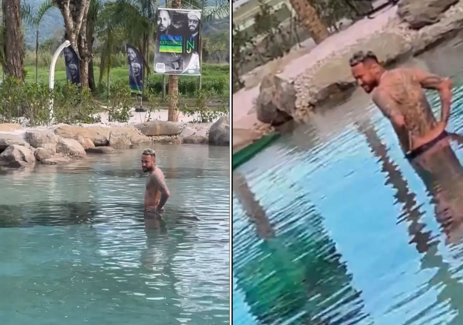 Mansão de Neymar Jr. em Mangaratiba com lago artificial e paisagismo exuberante