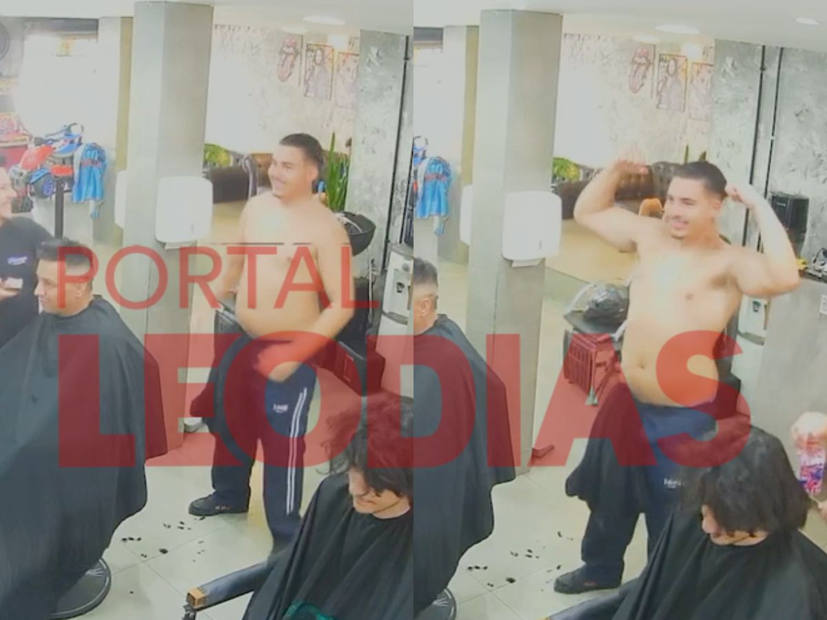 Ex-BBB Pedro Espindola em briga na barbearia de Curitiba, confronto com o dono do estabelecimento.
