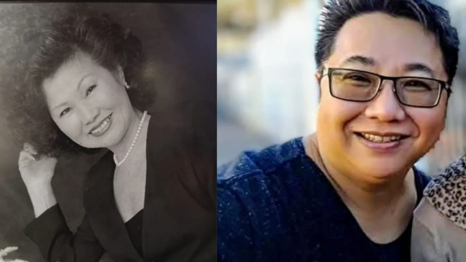 Retrato familiar de mãe e filho, Theresa e Edson Aihara, em Suzano