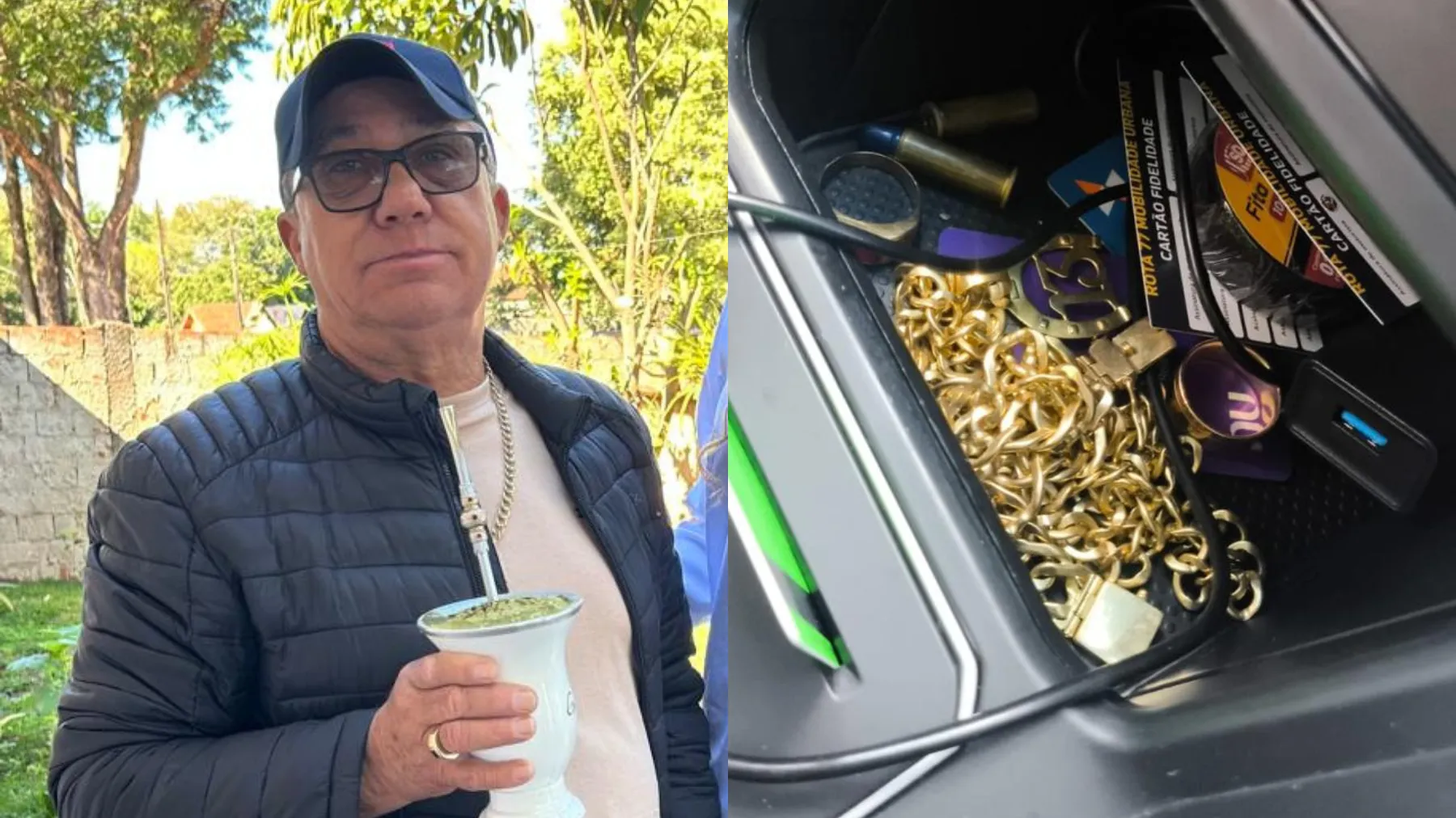 Cena de crime em Ubiratã com fita policial e viatura