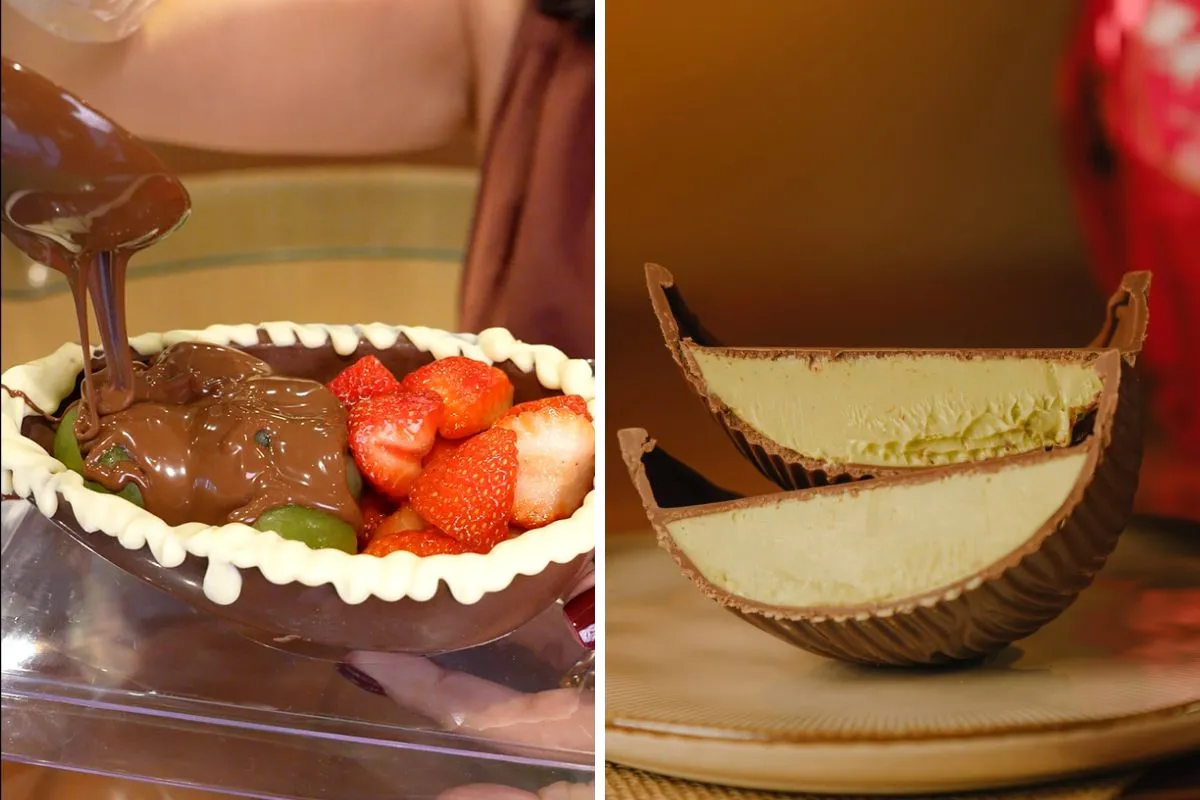 Ovos de Páscoa com fondue e recheio de 200g de Campos do Jordão