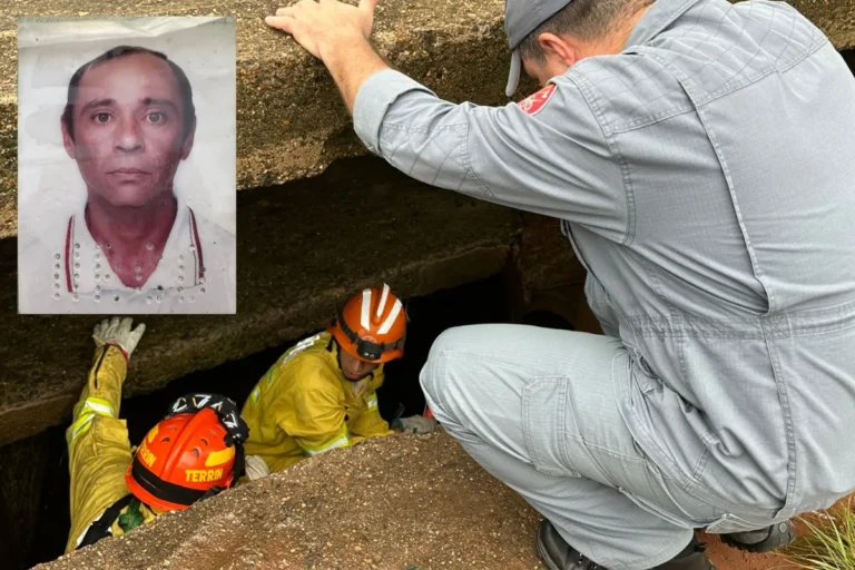 Bombeiros e Defesa Civil buscam por idoso desaparecido em bueiro em Martinópolis.