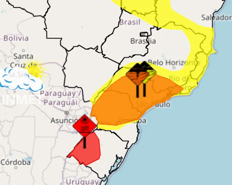 Imagem de temporais Piracicaba, chuva forte, ventania e raios