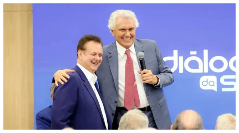 Ronaldo Caiado em coletiva de imprensa sobre candidatura presidencial