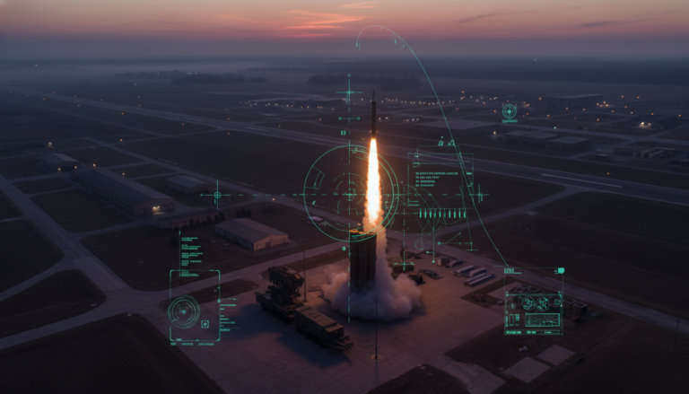 Míssil sendo lançado por sistema de defesa dos EUA durante exercício