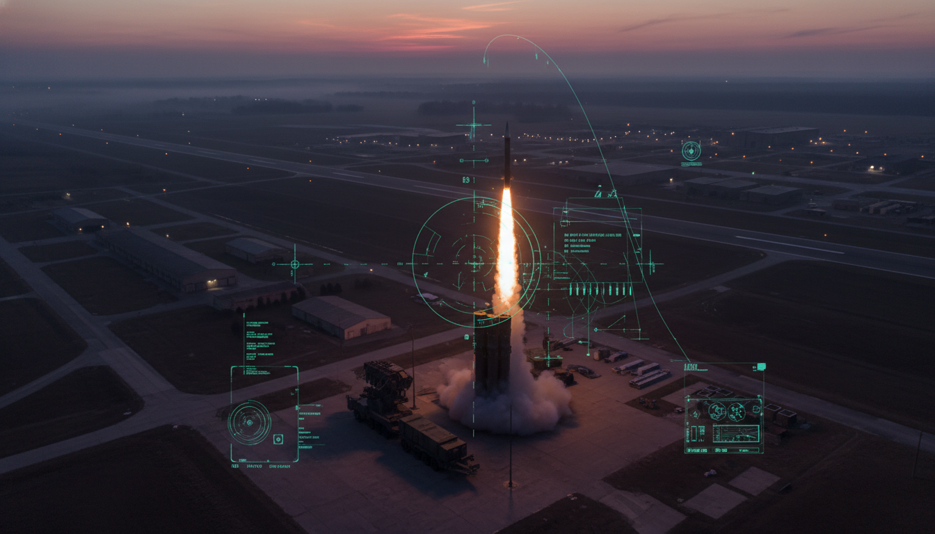 Míssil sendo lançado por sistema de defesa dos EUA durante exercício