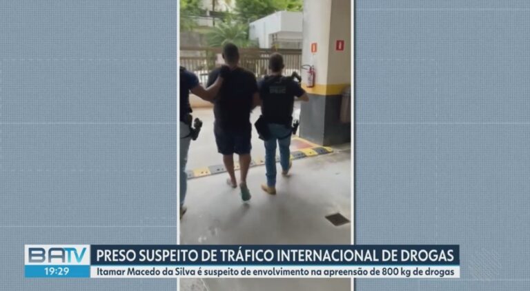 Polícia prende suspeito de tráfico internacional de drogas em Salvador