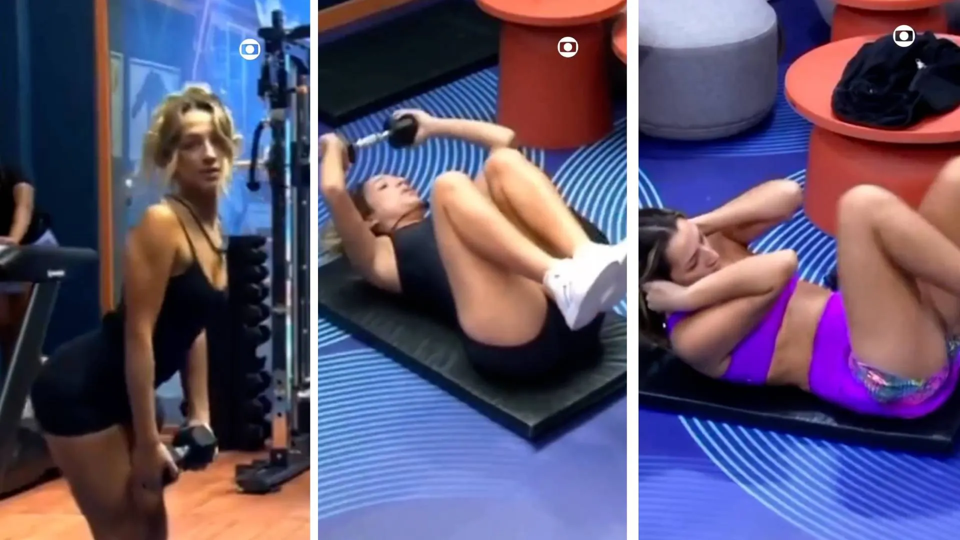 Mulher fazendo abdominal com técnica correta na academia