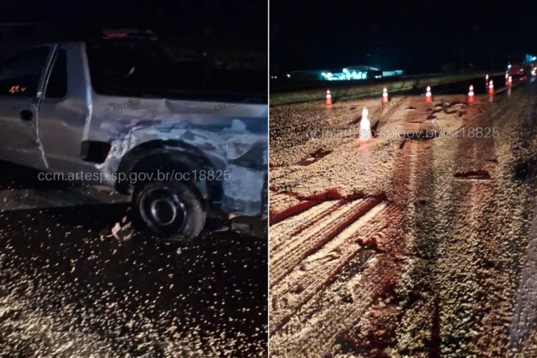 Acidente grave na Raposo Tavares com cinco veículos e soja espalhada