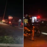 Acidente grave na RJ-106 em São Pedro da Aldeia com carro danificado