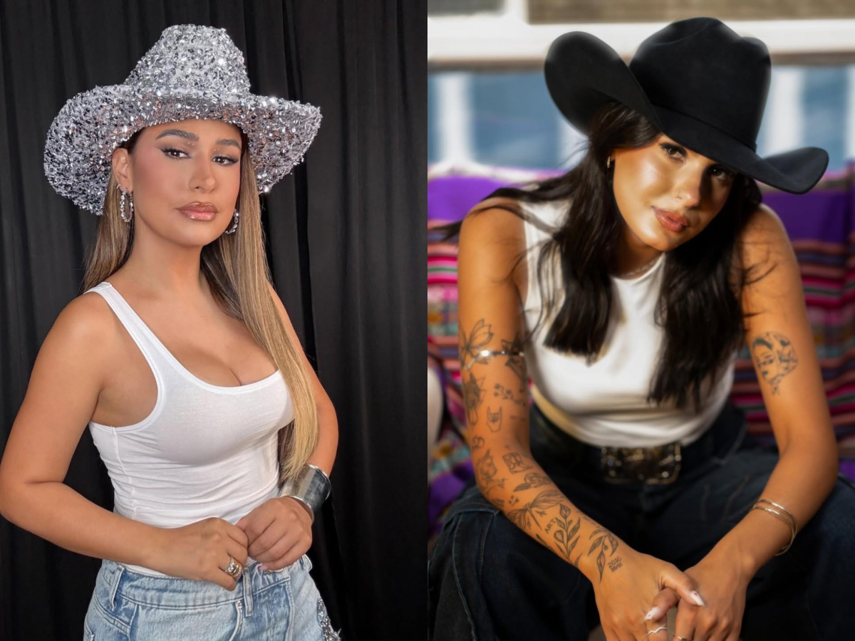 Ana Castela e Simone Mendes se abraçando e rindo nos bastidores de um evento musical