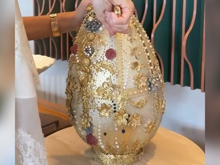 Ana Paula Siebert ovo de Páscoa de R$ 20 mil sendo aberto