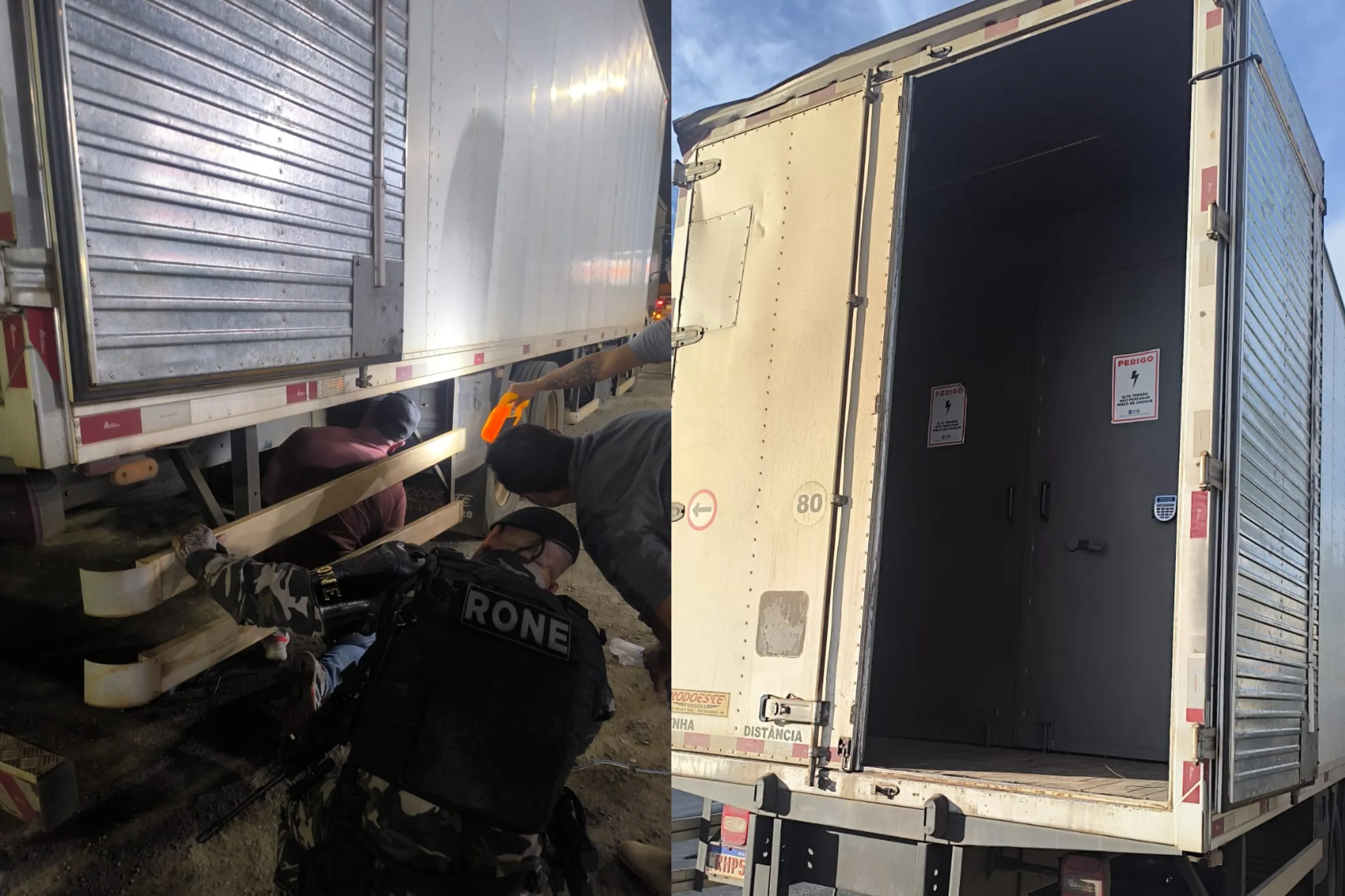 Carga de cigarros eletrônicos apreendida pela PM em caminhão no Paraná