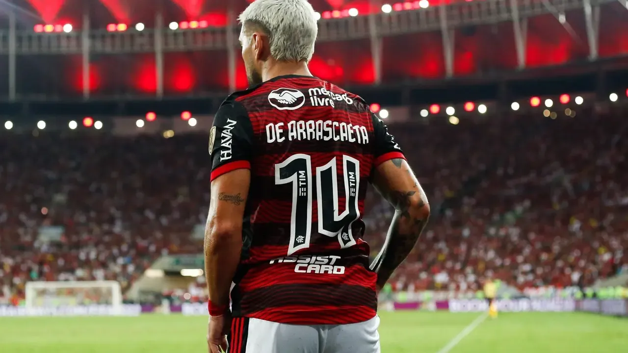 Arrascaeta camisa 14 Flamengo, homenagem Oscar Schmidt, gols Arrascaeta