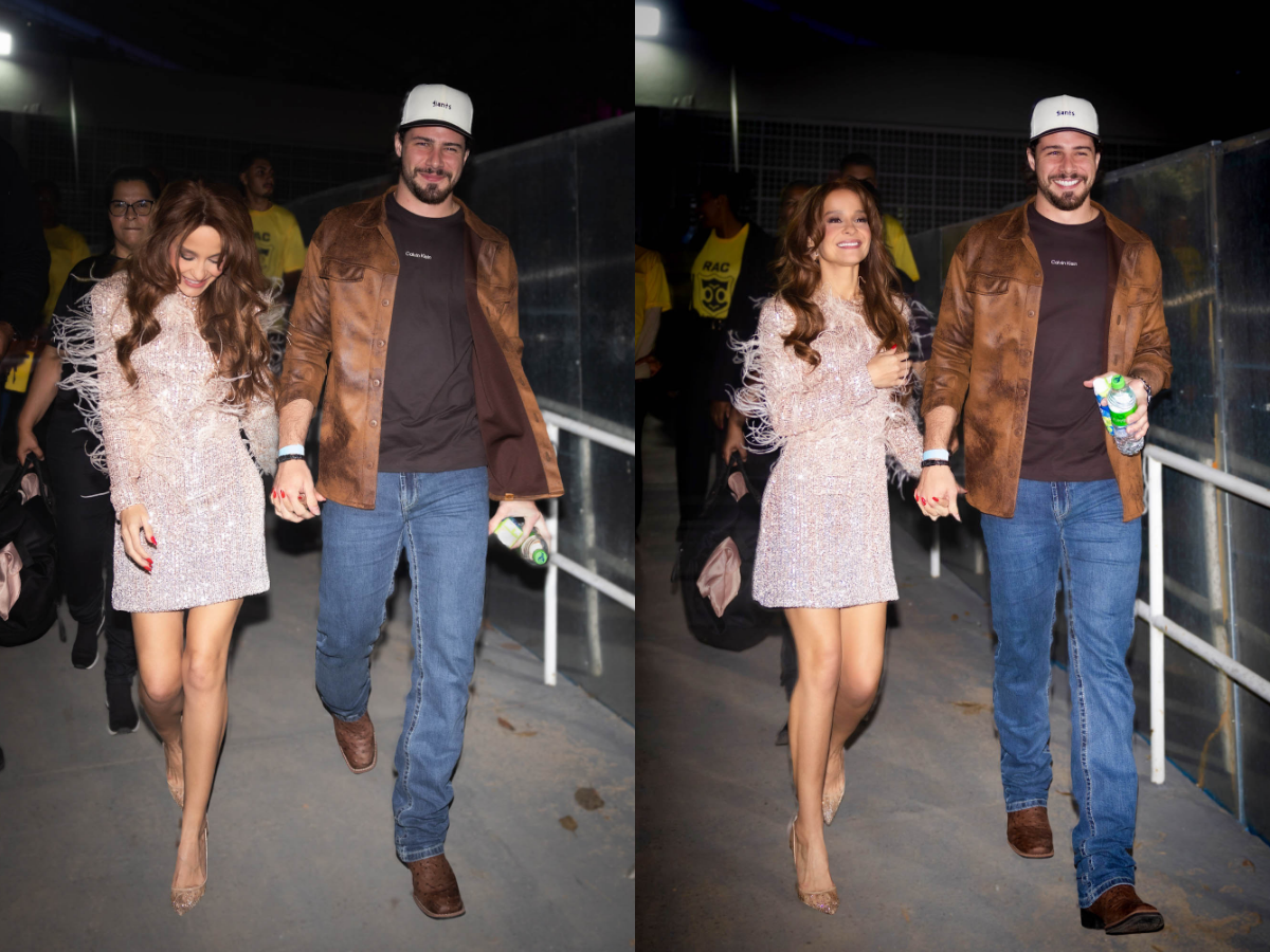 Maiara e Felipe Cavalliere de mãos dadas