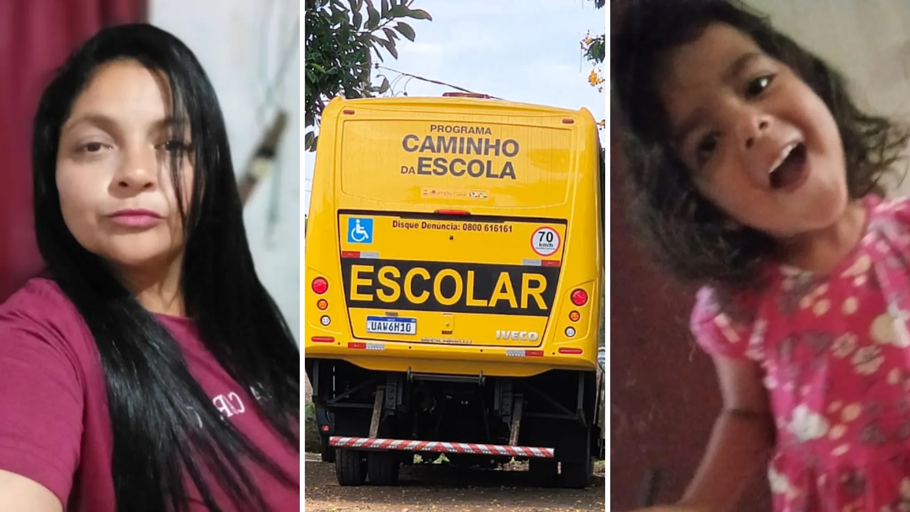 Ônibus escolar em estrada rural de Palmital, Paraná, após atropelamento fatal