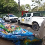 Balão apreendido em Petrópolis com sistema de GPS