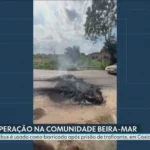 Barricada de ônibus em Caxias durante operação policial