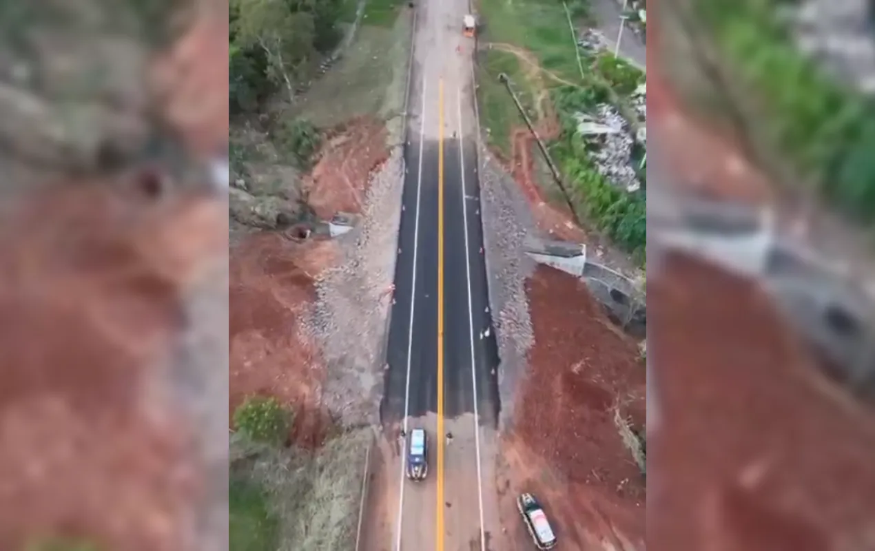 Rodovia BR-153 Marília liberada após reparos emergenciais de erosão e reconstrução de galeria