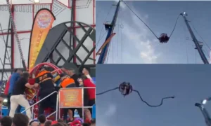 Cabo de segurança se rompe em atração na Espanha e deixa quatro crianças feridas; veja o vídeo