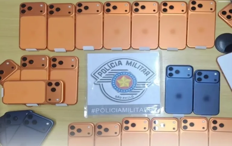 Carga de celulares apreendida pela Polícia Militar em Itaporanga