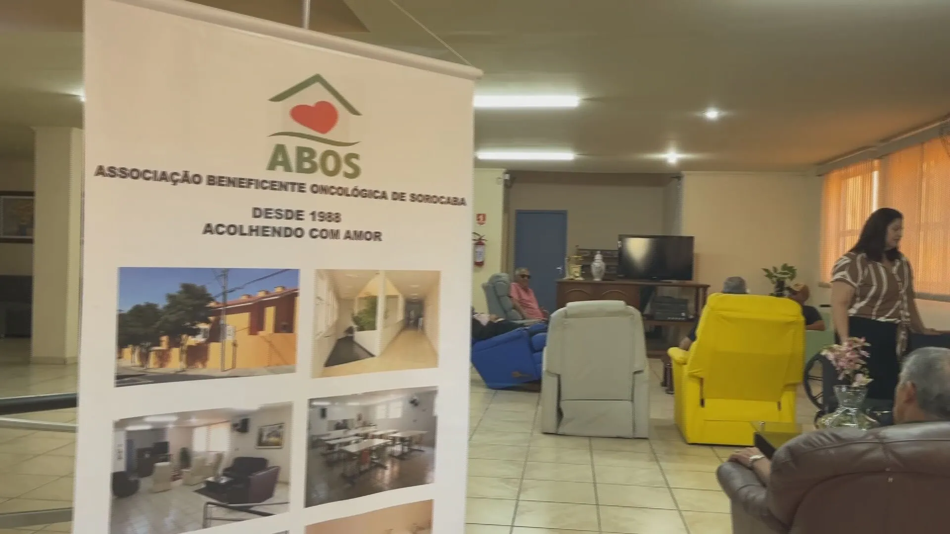 Fachada da ABOS, casa de apoio a pacientes com câncer em Sorocaba