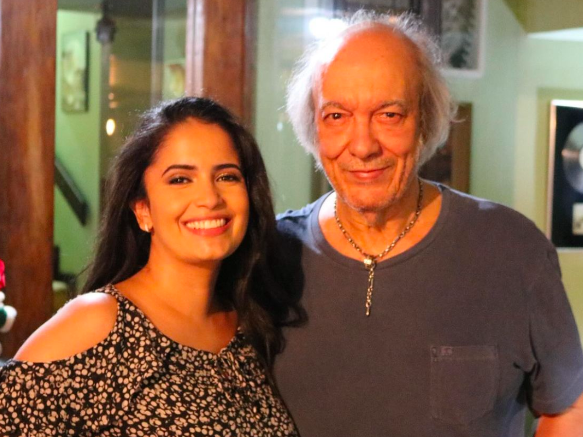 Erasmo Carlos e Fernanda Esteves juntos, antes da disputa pela herança