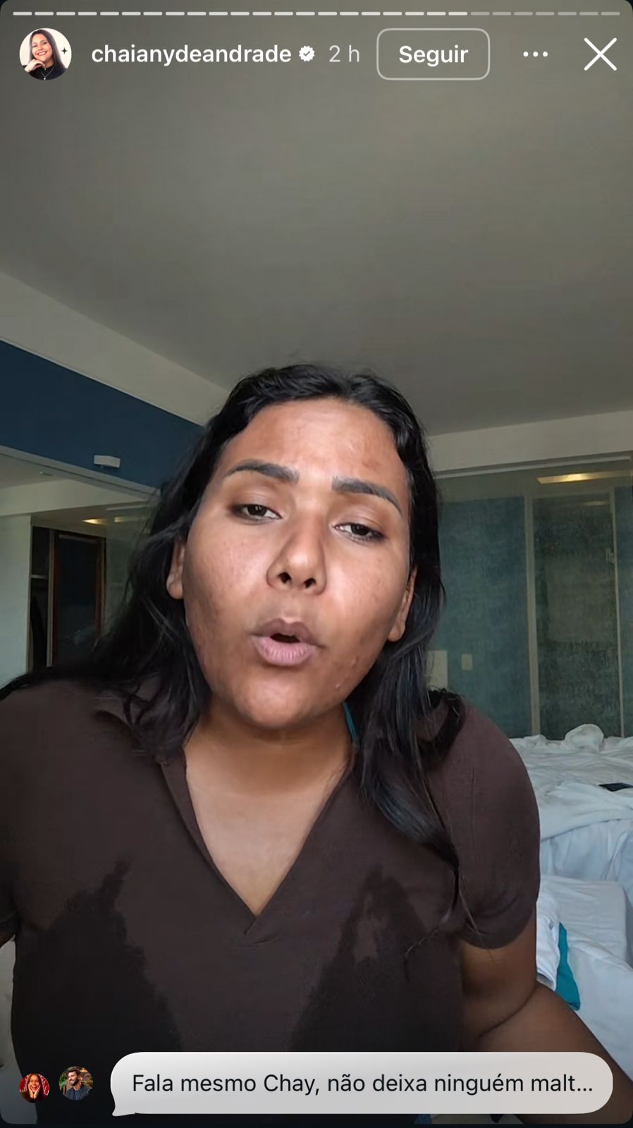 Chaiany e irmã Maria Luiza juntas, desmentindo rumores sobre comportamento na Globo