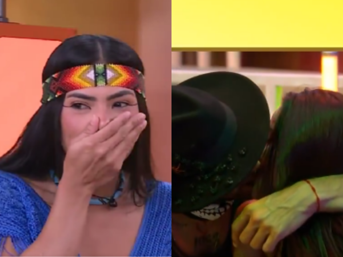 Marciele BBB26 reagindo a beijo de Jonas e Jordana na TV