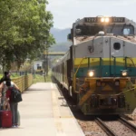 Trem de passageiros da Vale suspenso em estação