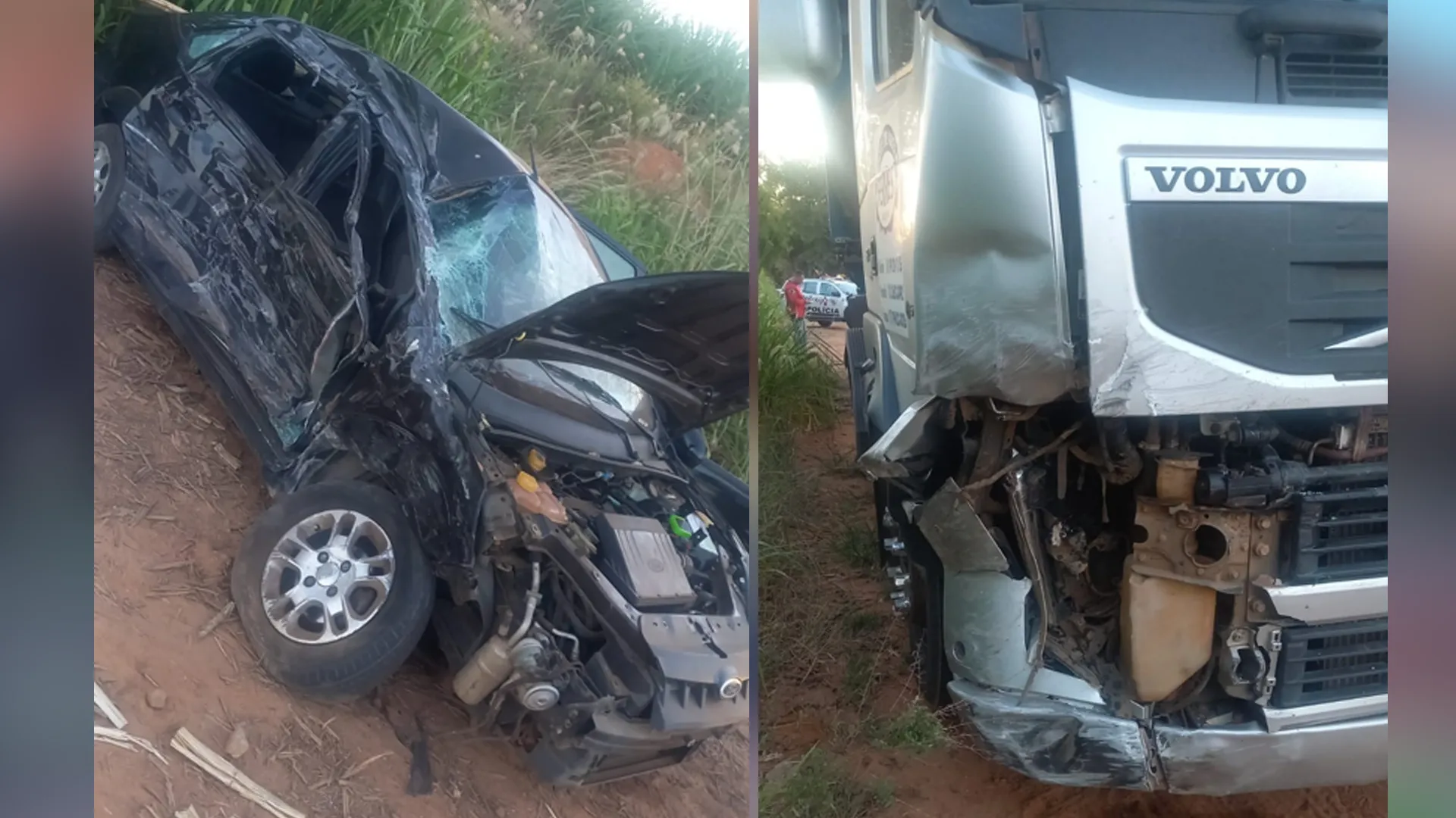 Acidente em Penápolis, carro e caminhão, vicinal Francisco Salla, vítimas fatais