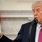 Presidente Donald Trump em negociação sobre o cessar-fogo Irã