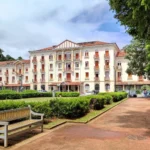 Fachada do Palace Hotel e Thermas Antônio Carlos, patrimônio cultural de Poços de Caldas.