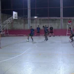 Time de futsal Santa Maria City em treino noturno, se preparando para a Copa TV Sergipe