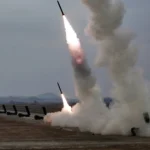 Míssil Coreia do Norte em lançamento, teste balístico, arma eletromagnética, Pyongyang