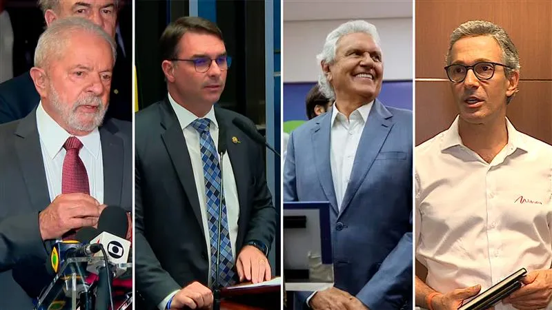 Candidatos Lula e Flávio Bolsonaro em disputa, pesquisa Datafolha eleição 2026