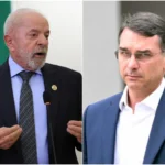 Lula e Flávio Bolsonaro, pesquisa Datafolha, eleições presidenciais, polarização política