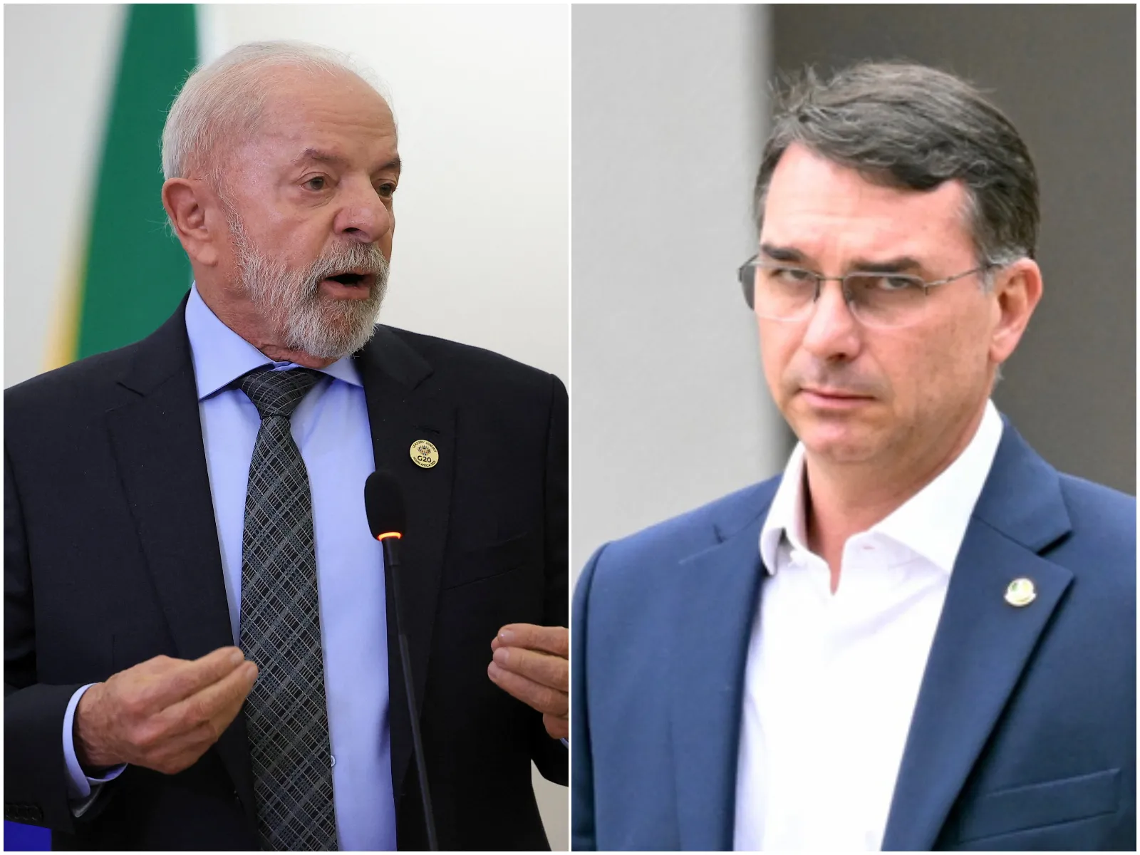 Lula e Flávio Bolsonaro, pesquisa Datafolha, eleições presidenciais, polarização política