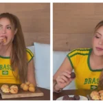 Shakira comendo comidas brasileiras, brigadeiro, coxinha, pão de queijo, show Rio