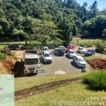 Casas com telhados danificados por granizo em Piedade, SP