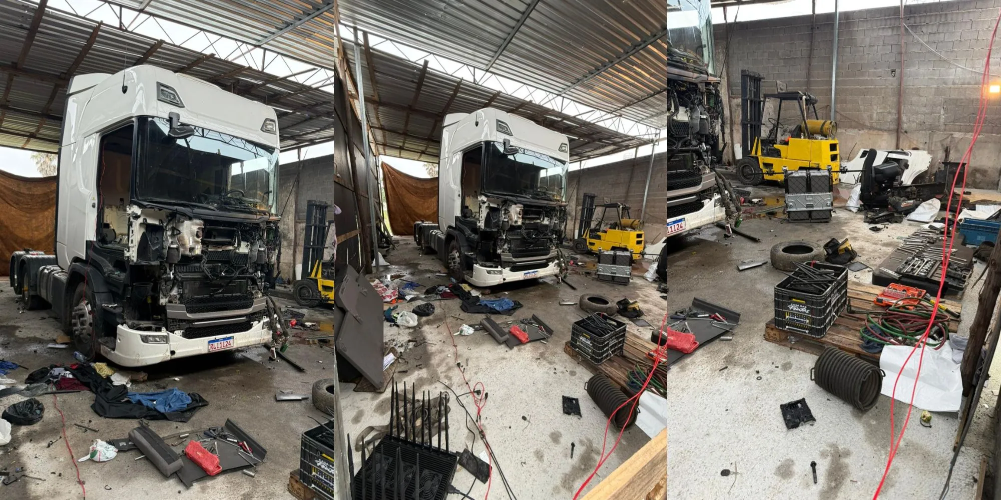 Operação policial em desmanche de veículos roubados em Suzano