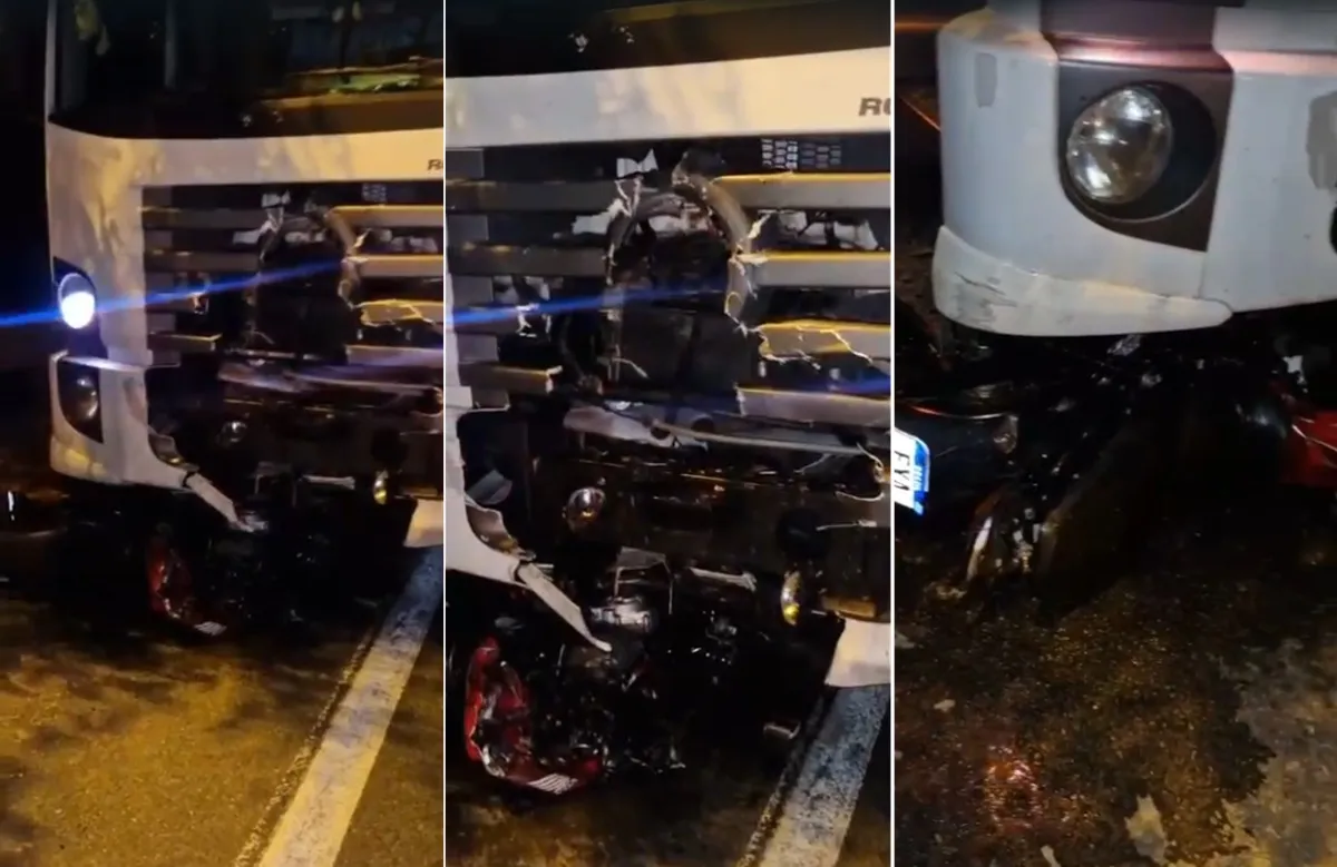 Acidente BR-101 Campos Goytacazes moto caminhão mortes