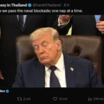 Trump dormindo, provocação Irã, coletiva de imprensa