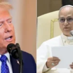 Trump e Papa Leão XIV em discussão, líderes influentes, revista Time