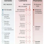 Trabalhadores e políticos discutem o fim da escala 6x1 em frente ao Congresso do Brasil