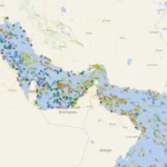 Navios no Estreito de Ormuz após cessar-fogo